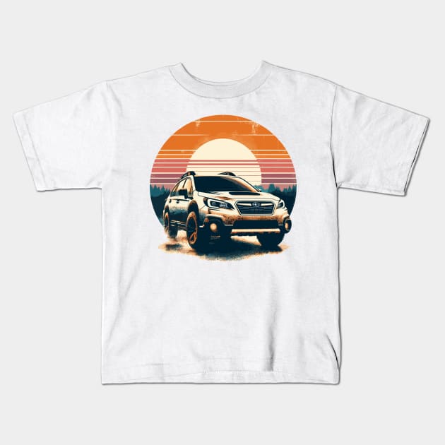 Subaru Outback Kids T-Shirt by Vehicles-Art